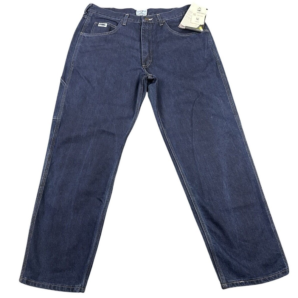 TYNDALE Flame Resistant FRMC Cat2 Jeans  Dark Blue Denim F290T Mens 35X30